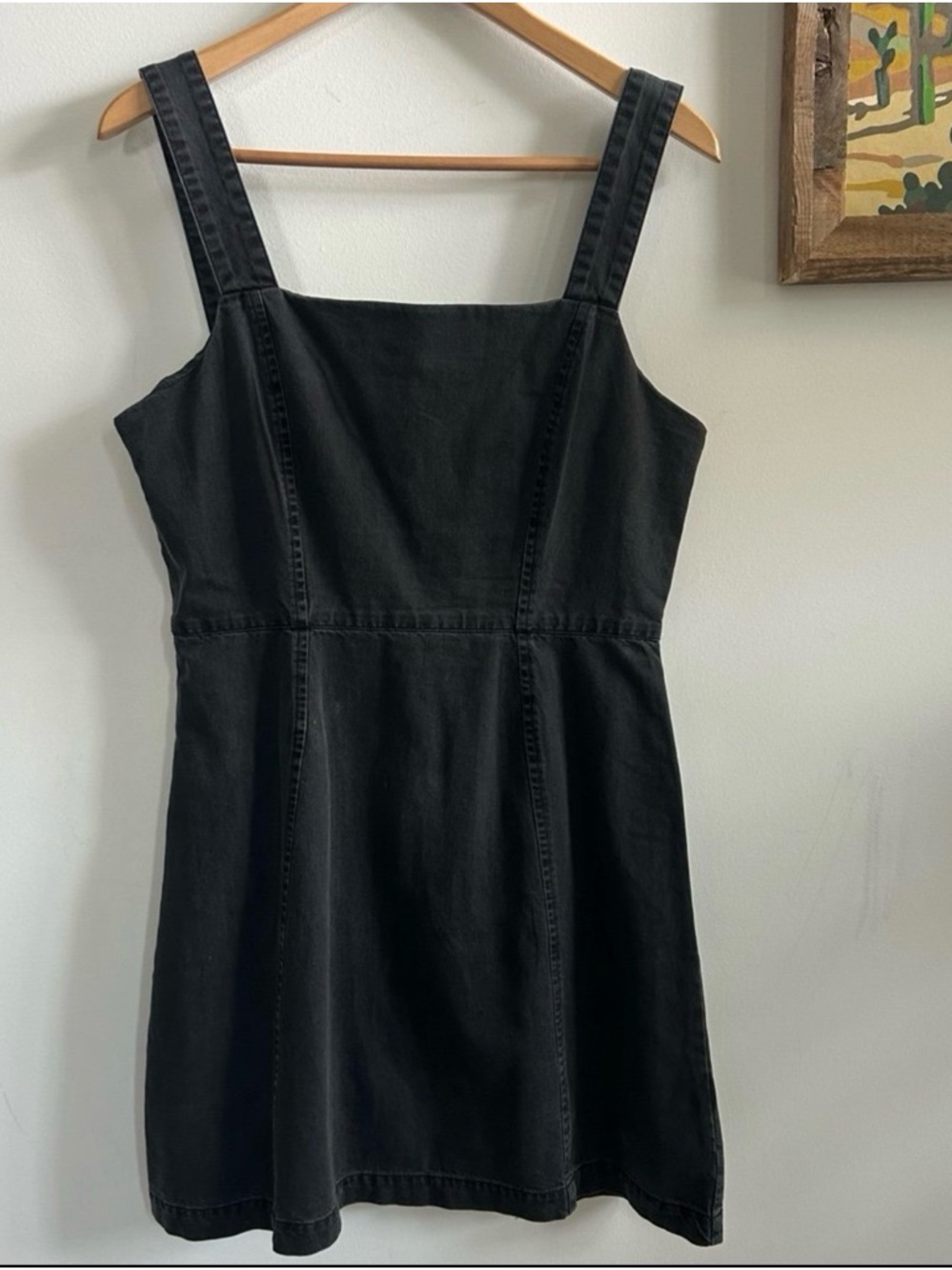 ASOS Black Denim Mini Dress Small/Medium 8